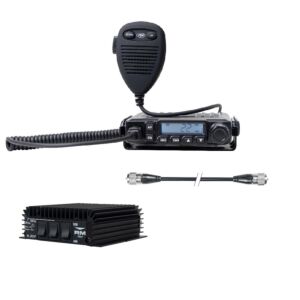 PNI Escort HP 6500 PRO CB Radio Station Package, ASQ, VOX, NRC + KL203P RX-TX Amplifier, AM-FM-SSB, 100W, 12V and cable