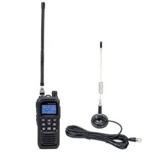PNI Escort HP 92 Multi Standard 4W, 12-24V AM-FM Portable CB Radio Station Package with PNI ML29 CB Antenna with Magnet