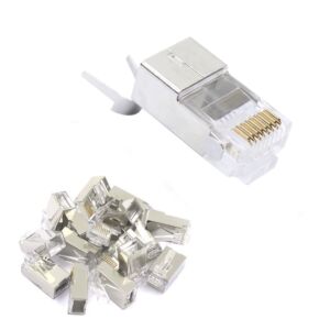 PNI RJ45 socket for Cat7 S / FTP cable set with 10