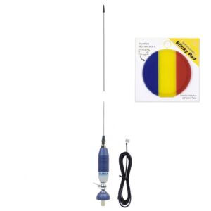Sirio SUPER 9 CB Antenna Package with butterfly, length 155 cm and Sticky Pad Flag included